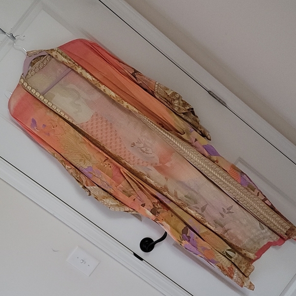 Spell & The Gypsy Madison Maxi Duster Kimono Mermaid Nautical Seashell - Picture 4 of 7